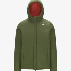 K-Way JACK ST WARM REVERSIBLE Redp-greenc