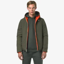 Clearance K-Way JACK ST WARM REVERSIBLE Orangep-greenb
