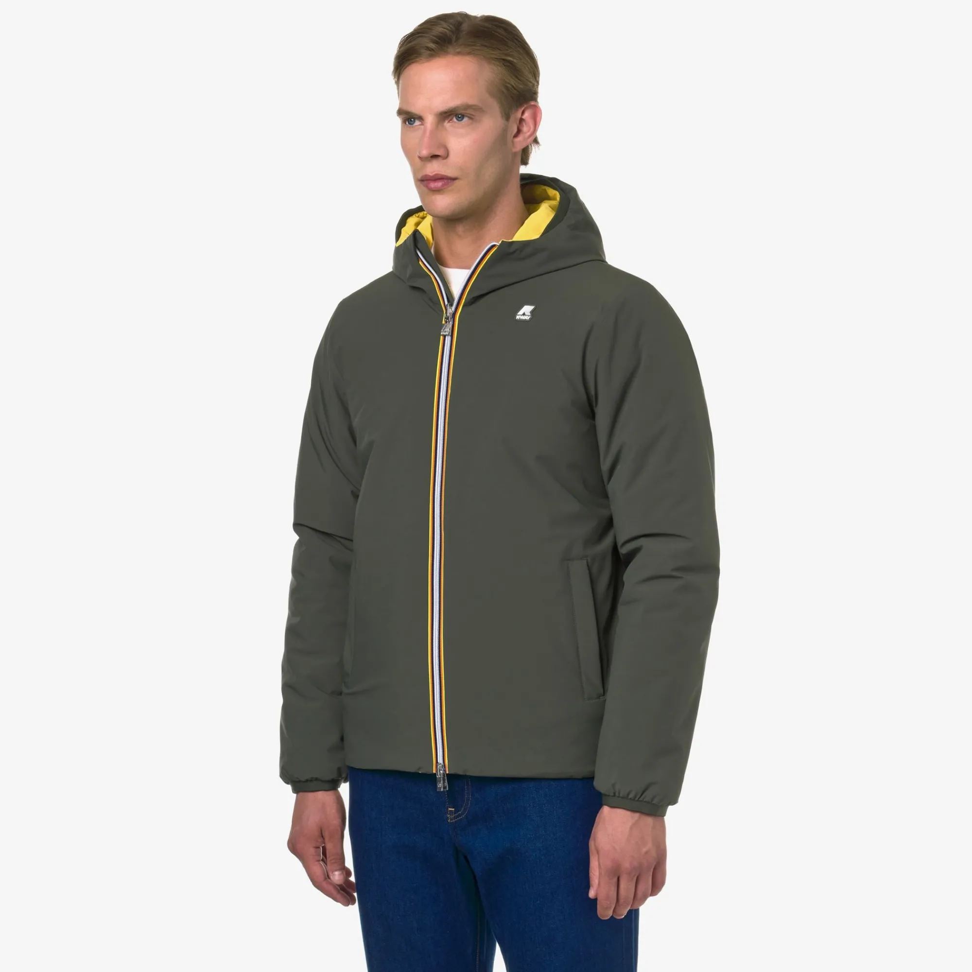 Sale K-Way JACK ST WARM REVERSIBLE Greenb-yellowz