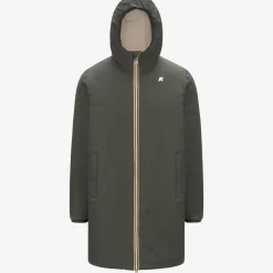 Hot K-Way JACOB ST WARM REVERSIBLE Greenb-beigeg