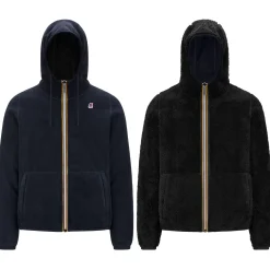 Outlet K-Way JACQUES POLAR REVERSIBLE Bluedepth-blackpure