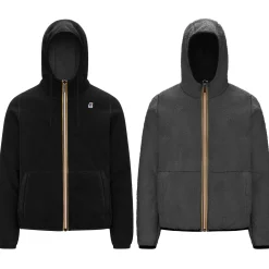 Hot K-Way JACQUES POLAR REVERSIBLE Blackpure-greysmoked