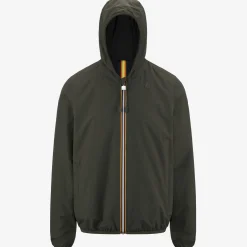Clearance K-Way JACQUES REVERSIBLE RIPSTOP Greenblk-blackpure
