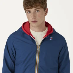 New K-Way JACQUES REVERSIBLE RIPSTOP Red-blueottanio