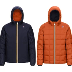 Outlet K-Way JACQUES THERMO PLUS.2 REVERSIBLE Bluedepth-orangerust