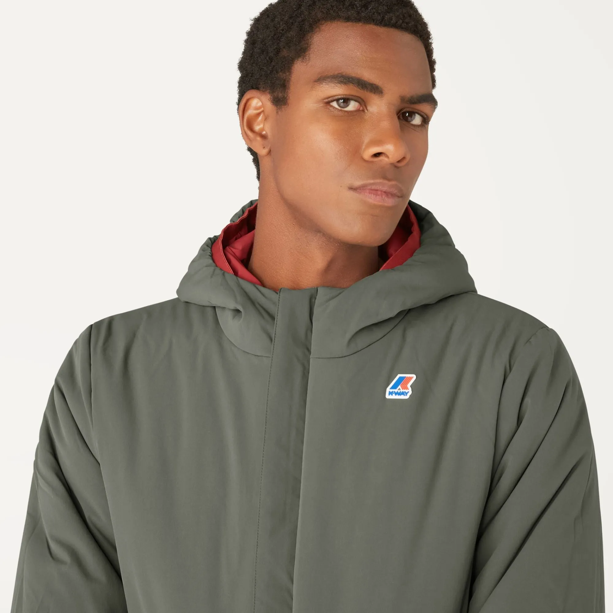 Sale K-Way JACQUES WARM REVERSIBLE Reddk-greenblk