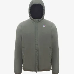 New K-Way JACQUES WARM REVERSIBLE Blackpure-greenblackish