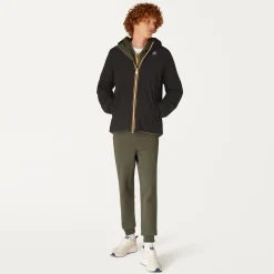 New K-Way JACQUES WARM REVERSIBLE Blackpure-greenblackish