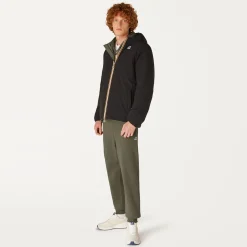 New K-Way JACQUES WARM REVERSIBLE Blackpure-greenblackish