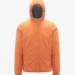 Clearance K-Way JACQUES WARM REVERSIBLE Greenblackish-orangerust