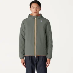 Clearance K-Way JACQUES WARM REVERSIBLE Greenblackish-orangerust