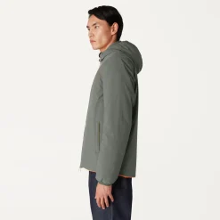 Clearance K-Way JACQUES WARM REVERSIBLE Greenblackish-orangerust