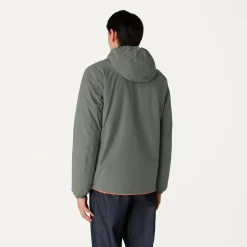 Clearance K-Way JACQUES WARM REVERSIBLE Greenblackish-orangerust