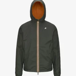 Hot K-Way JAKE PLUS.2 REVERSIBLE Greenb-orangem