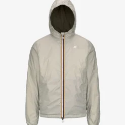 Outlet K-Way JAKE PLUS.2 REVERSIBLE Greenc-beigel