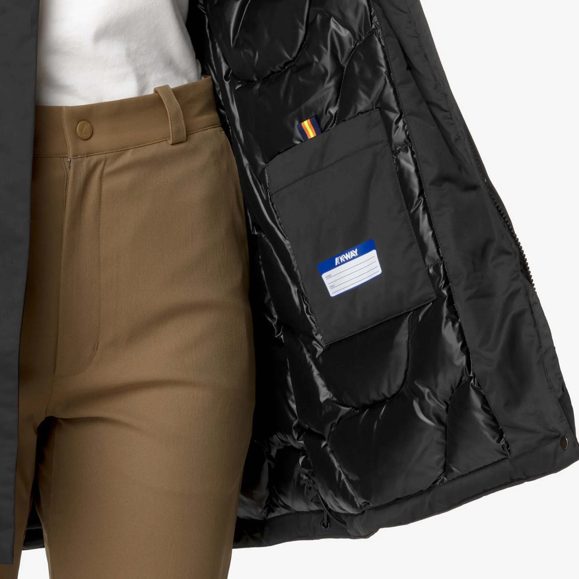 Outlet K-Way KALUA SATIN THERMO Blackpure