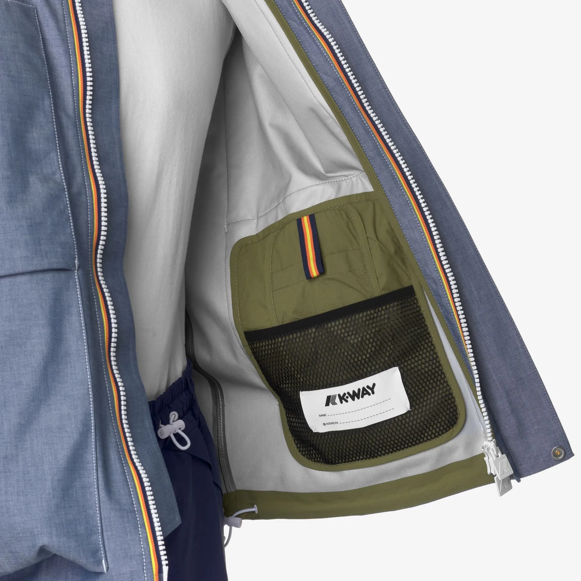 Hot K-Way KAYEL CHAMBRAY 3L Chambray-greensphagnum