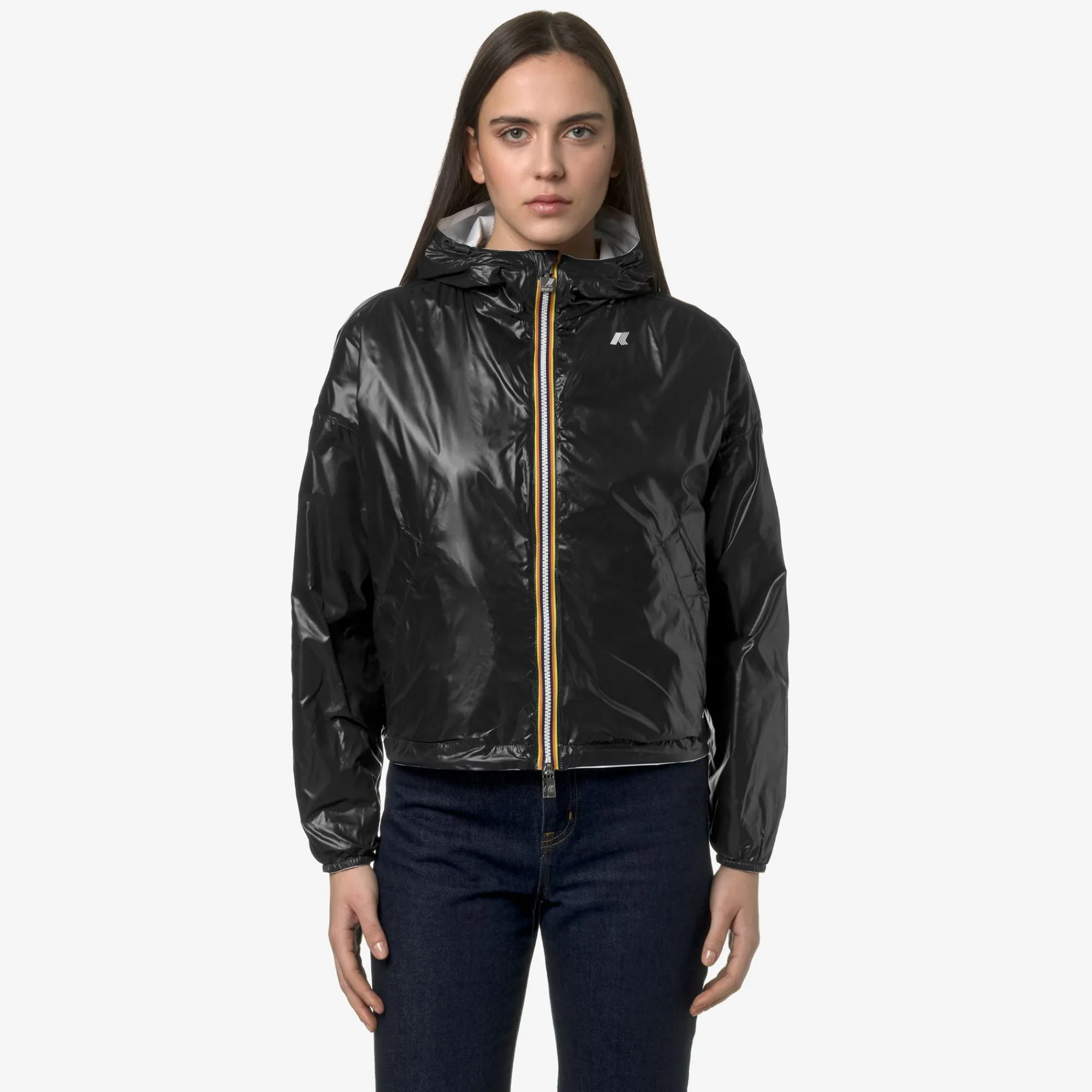 New K-Way LAURETTE PLUS.2 REVERSIBLE White-black