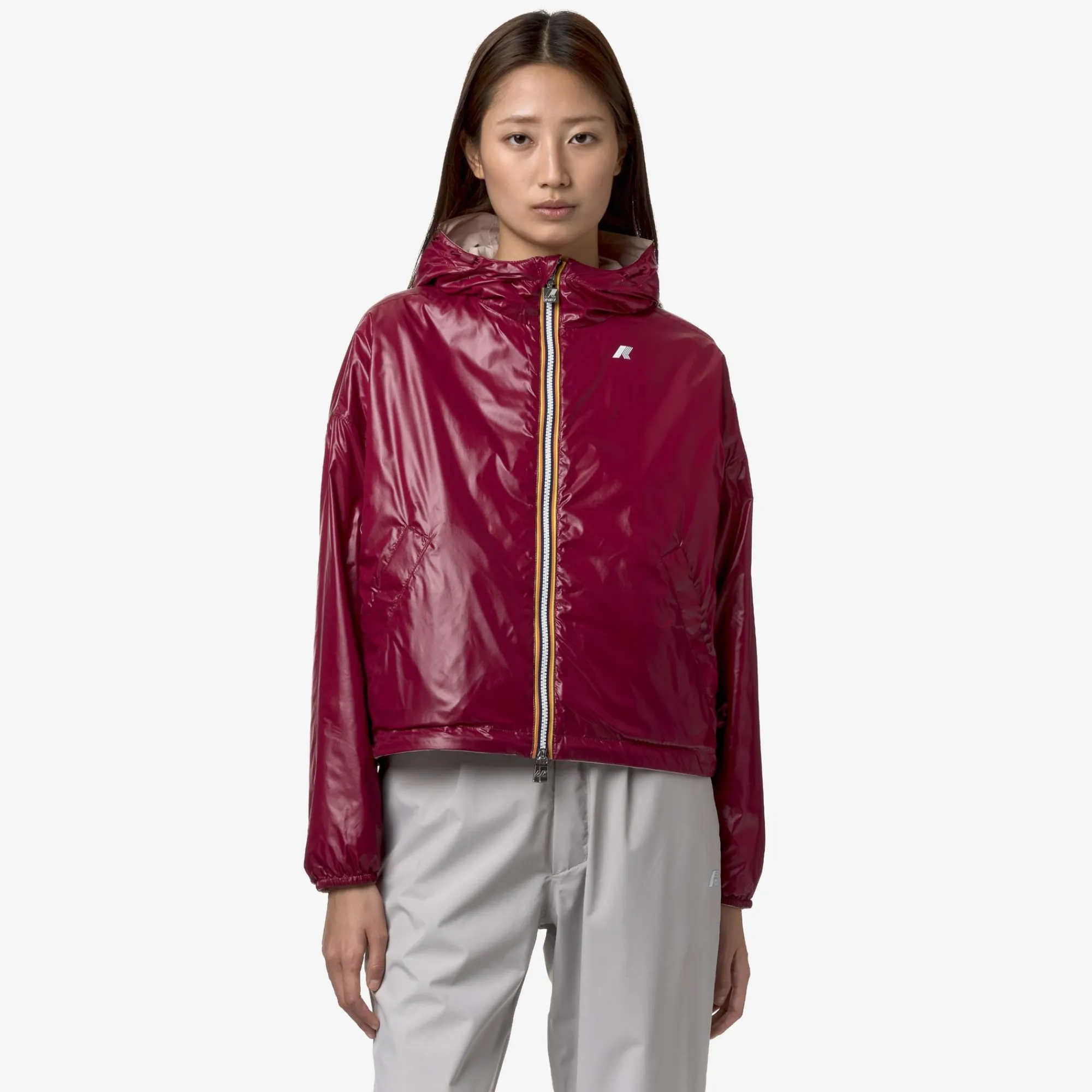 Online K-Way LAURETTE PLUS.2 REVERSIBLE Pinkgardenia-reddk