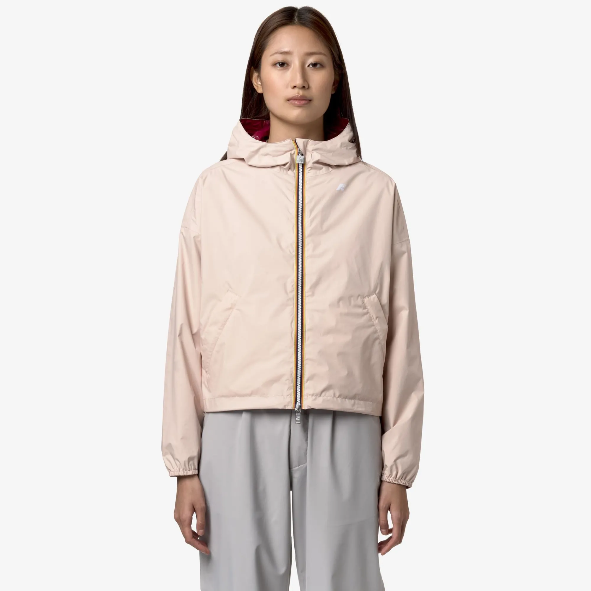 Online K-Way LAURETTE PLUS.2 REVERSIBLE Pinkgardenia-reddk