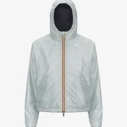 Discount K-Way LAURETTE PLUS.2 REVERSIBLE Blued-greys