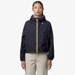 Discount K-Way LAURETTE PLUS.2 REVERSIBLE Blued-greys