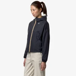 Discount K-Way LAURETTE PLUS.2 REVERSIBLE Blued-greys