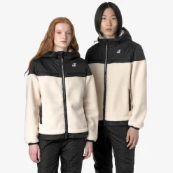 Discount K-Way LE VRAI 3.0 JILDAZ ORSETTO Ecru-blackpure