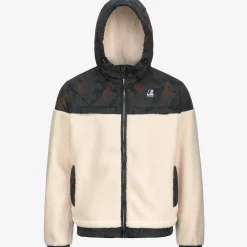 Best K-Way LE VRAI 3.0 JILDAZ ORSETTO Ecru-camogreenblack