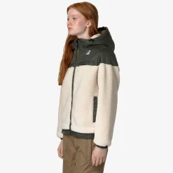 K-Way LE VRAI 3.0 JILDAZ ORSETTO Ecru-greenblackish