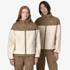 Discount K-Way LE VRAI 3.0 JILDE ORSETTO Ecru-browncorda