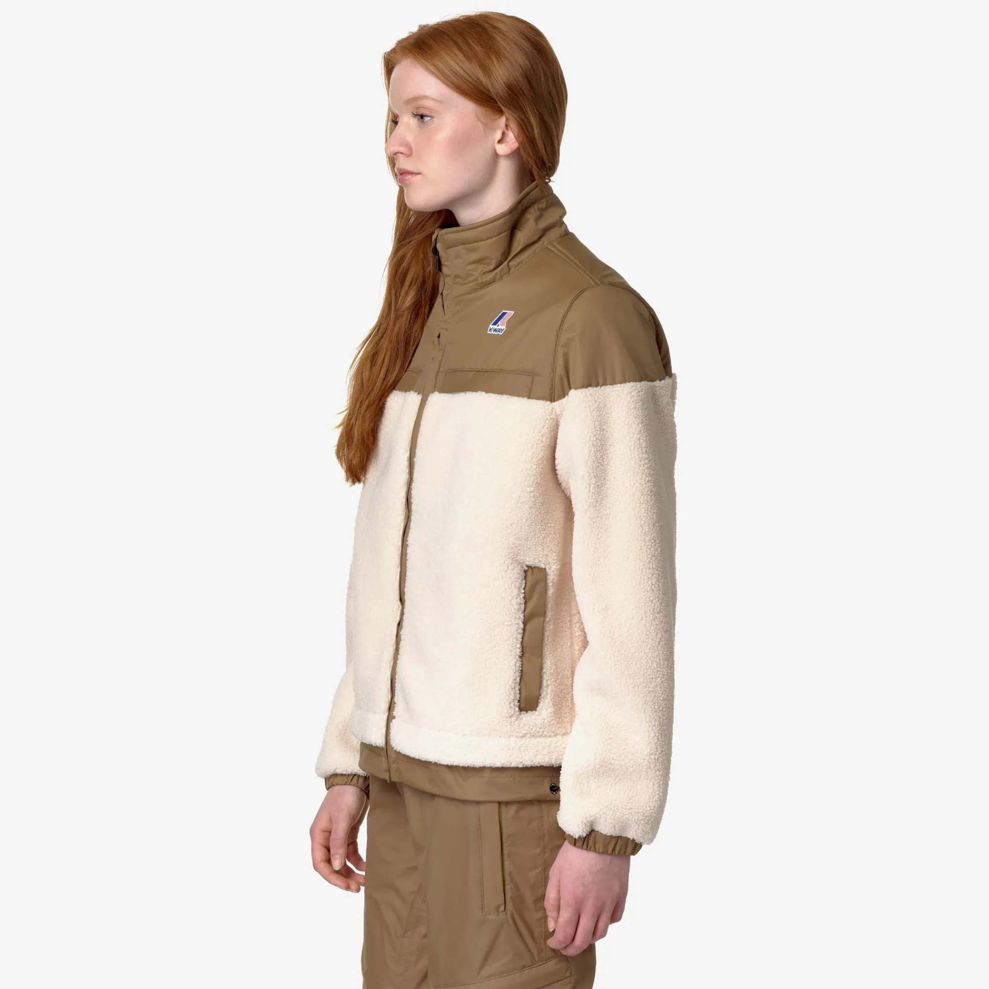 Discount K-Way LE VRAI 3.0 JILDE ORSETTO Ecru-browncorda