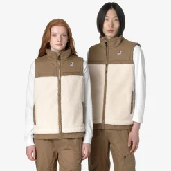 New K-Way LE VRAI 3.0 JILE ORSETTO Ecru-browncorda