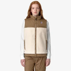 New K-Way LE VRAI 3.0 JILE ORSETTO Ecru-browncorda