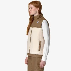 New K-Way LE VRAI 3.0 JILE ORSETTO Ecru-browncorda