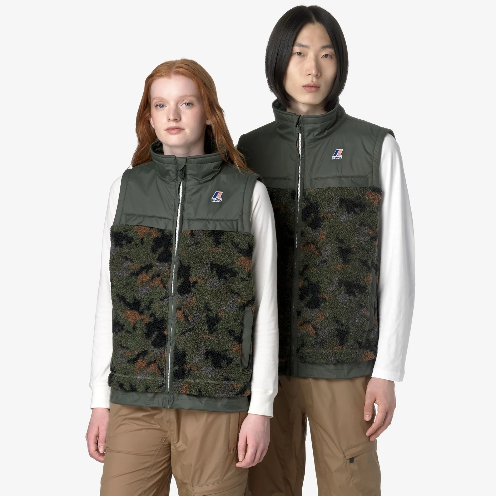 Hot K-Way LE VRAI 3.0 JILE PRINTED ORSETTO Greenblackish-camogreenblack