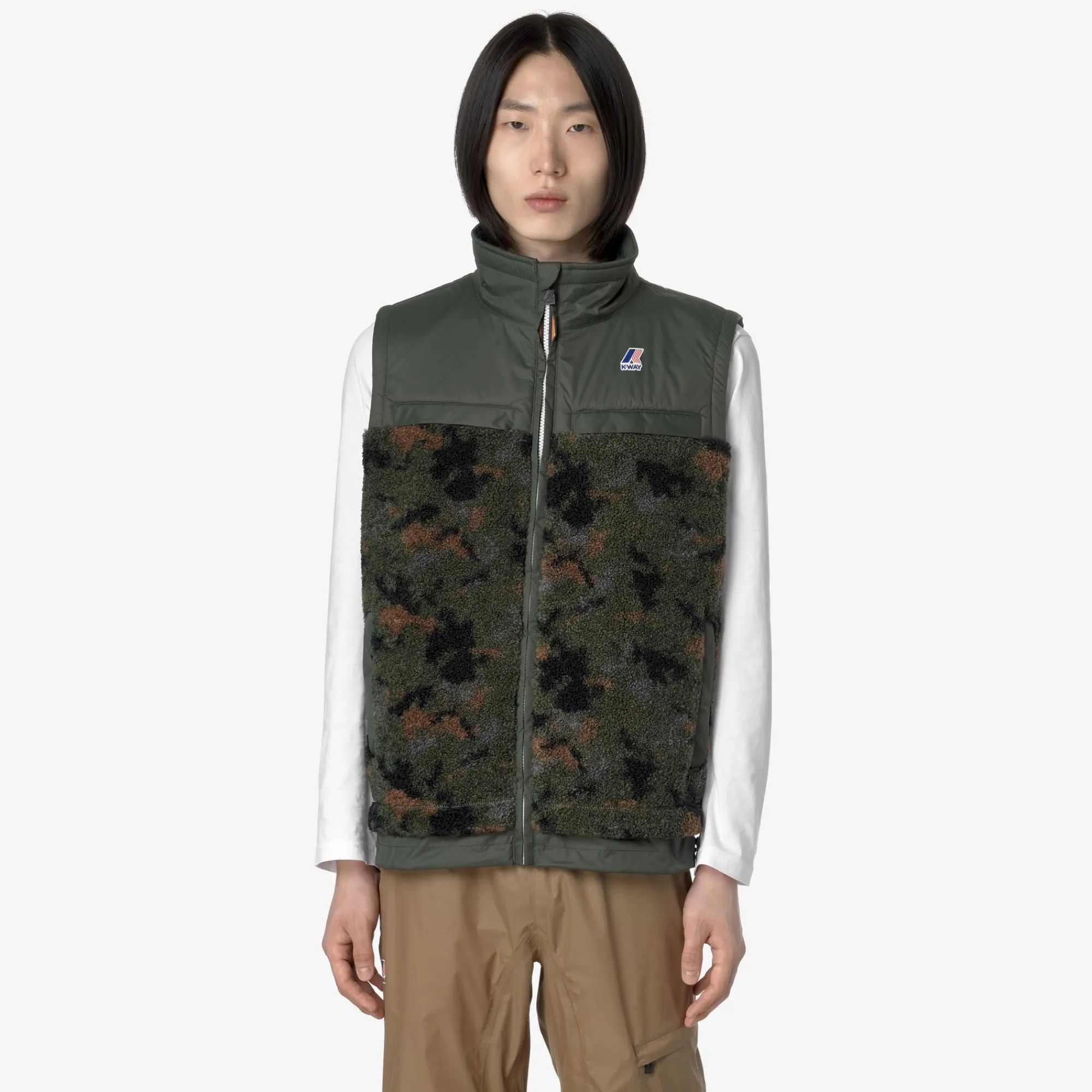 Hot K-Way LE VRAI 3.0 JILE PRINTED ORSETTO Greenblackish-camogreenblack