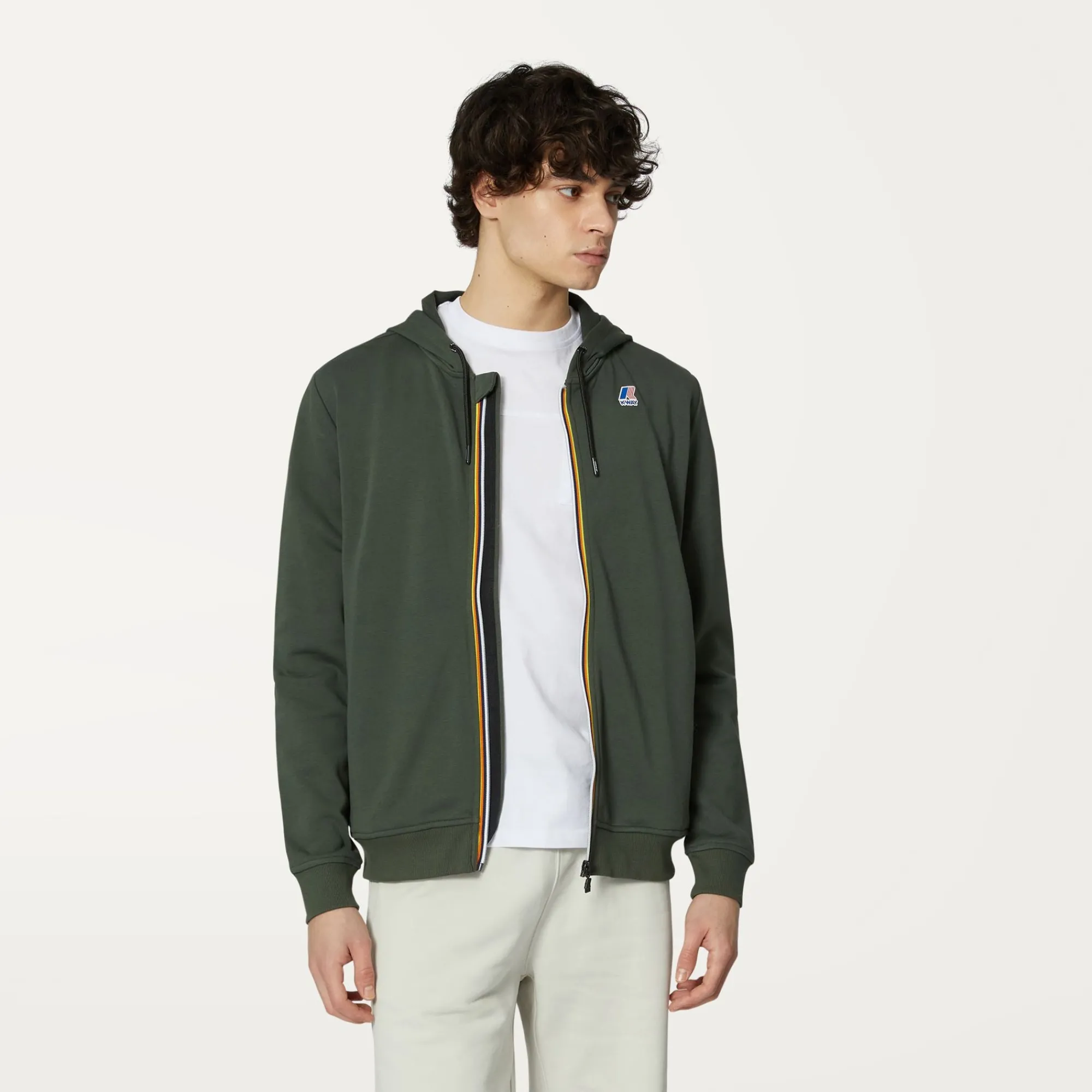 Sale K-Way LE VRAI ARNEL POLY COTTON Greenblackish