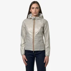 Hot K-Way LILY PLUS.2 REVERSIBLE White-beige