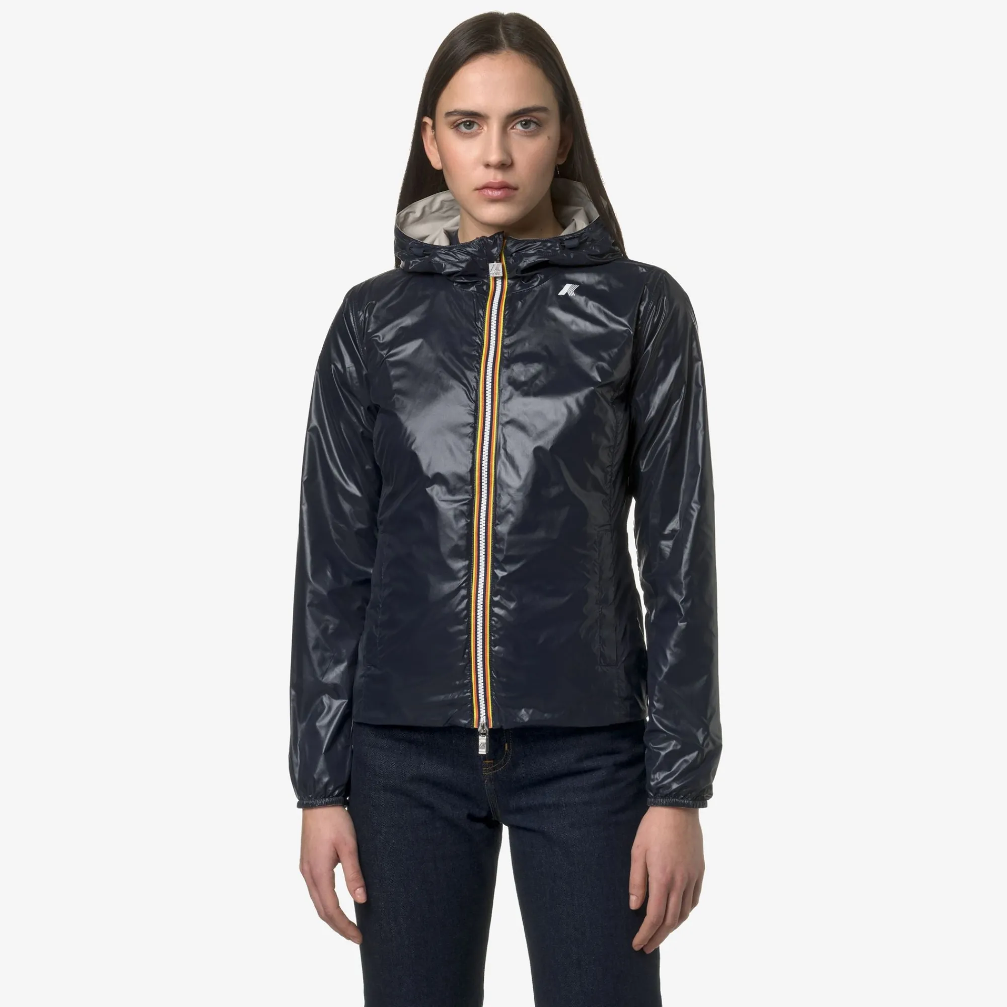 Outlet K-Way LILY PLUS.2 REVERSIBLE Beigelt-blued