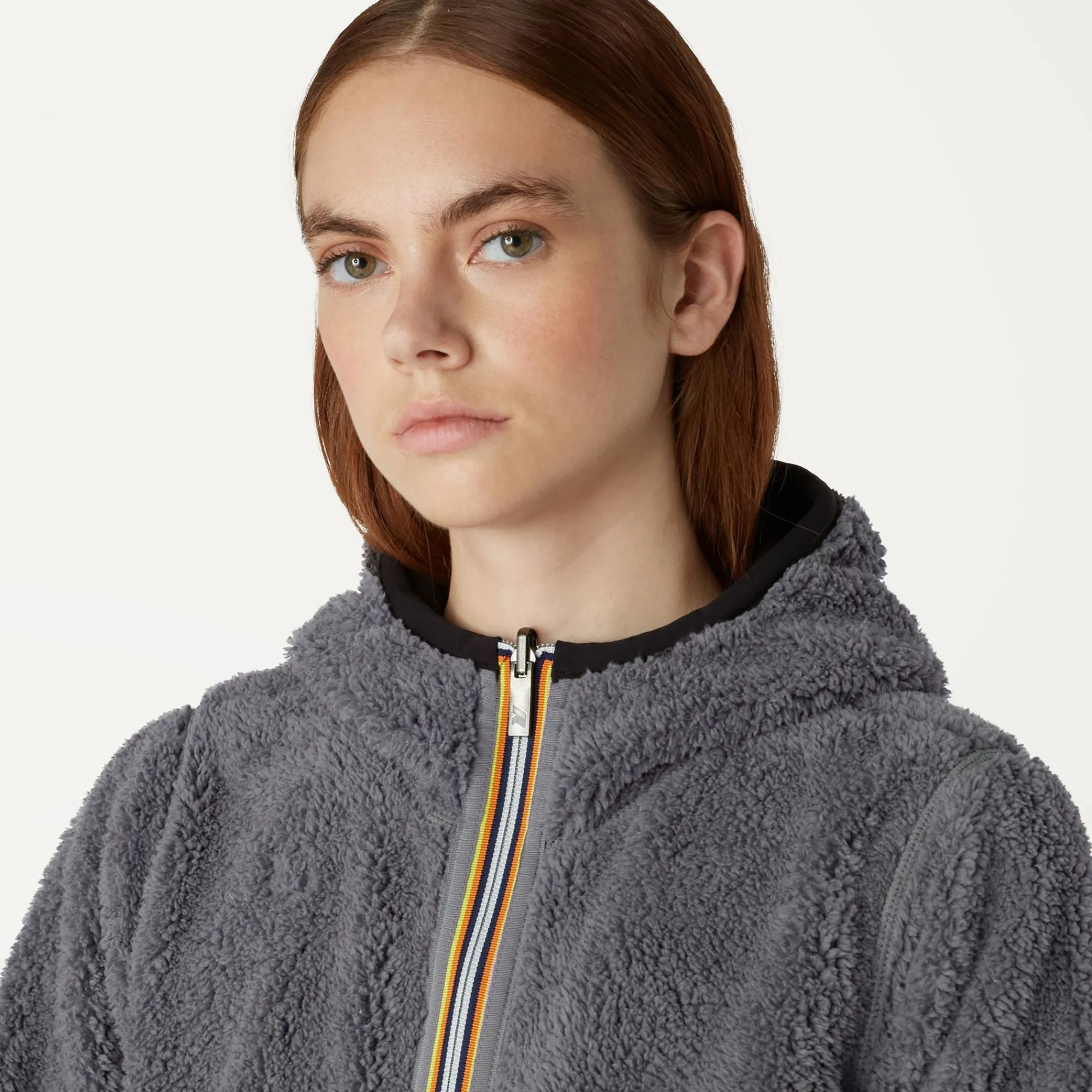 New K-Way LILY POLAR REVERSIBLE Blackpure-greysmoked