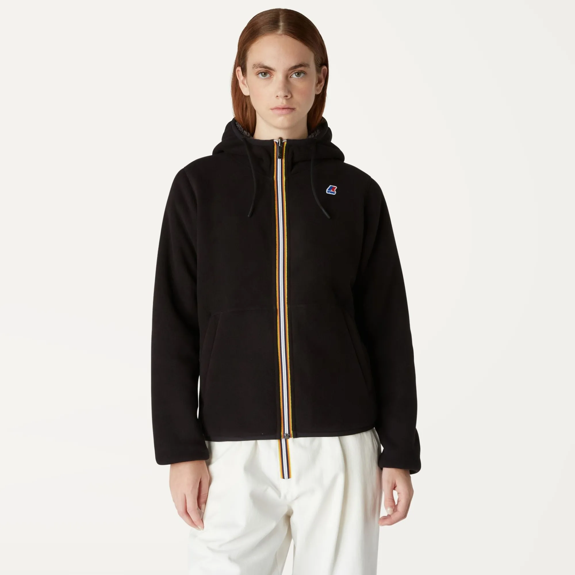 New K-Way LILY POLAR REVERSIBLE Blackpure-greysmoked