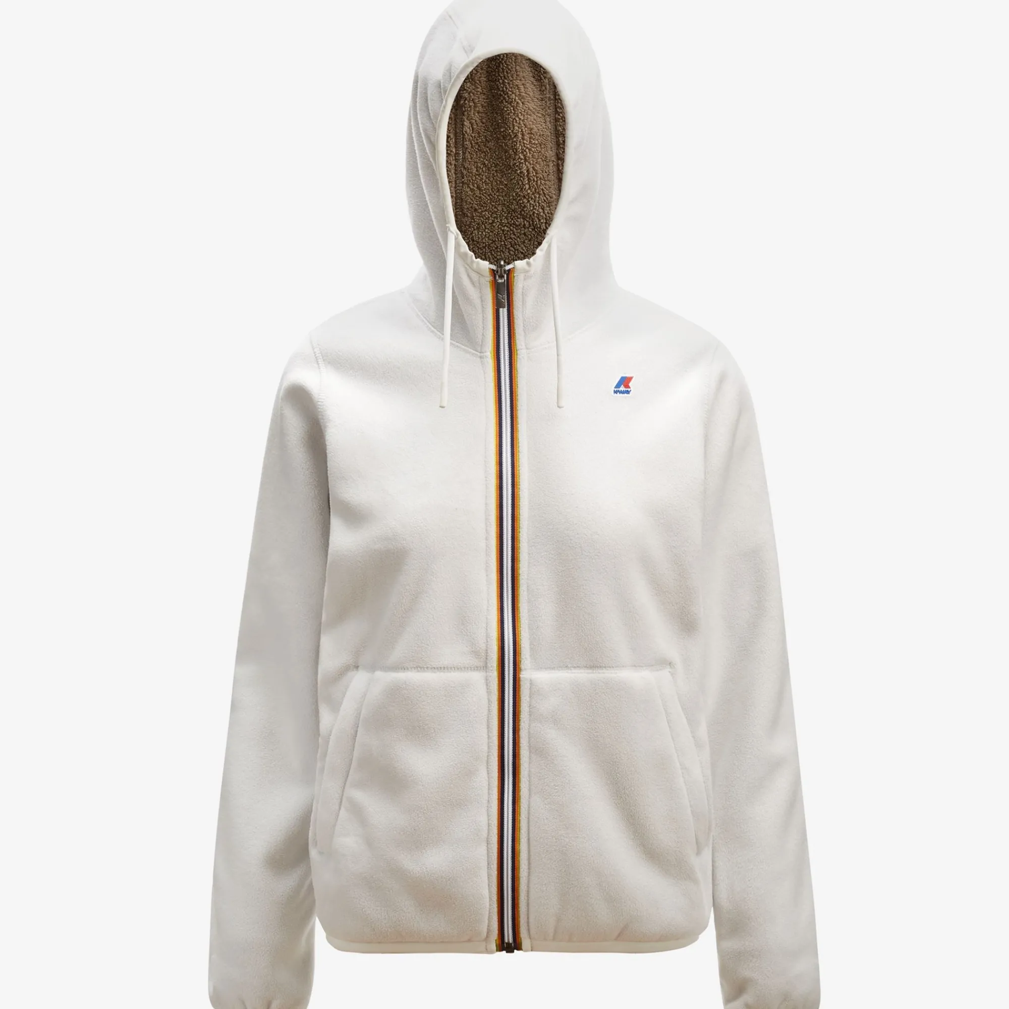 Best K-Way LILY POLAR REVERSIBLE Whitemilk-beigetaupe