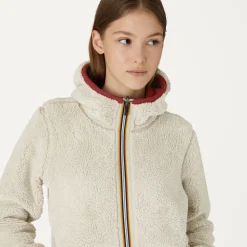 Outlet K-Way LILY POLAR REVERSIBLE Reddktomato-beigegrey