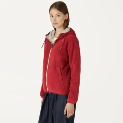 Outlet K-Way LILY POLAR REVERSIBLE Reddktomato-beigegrey
