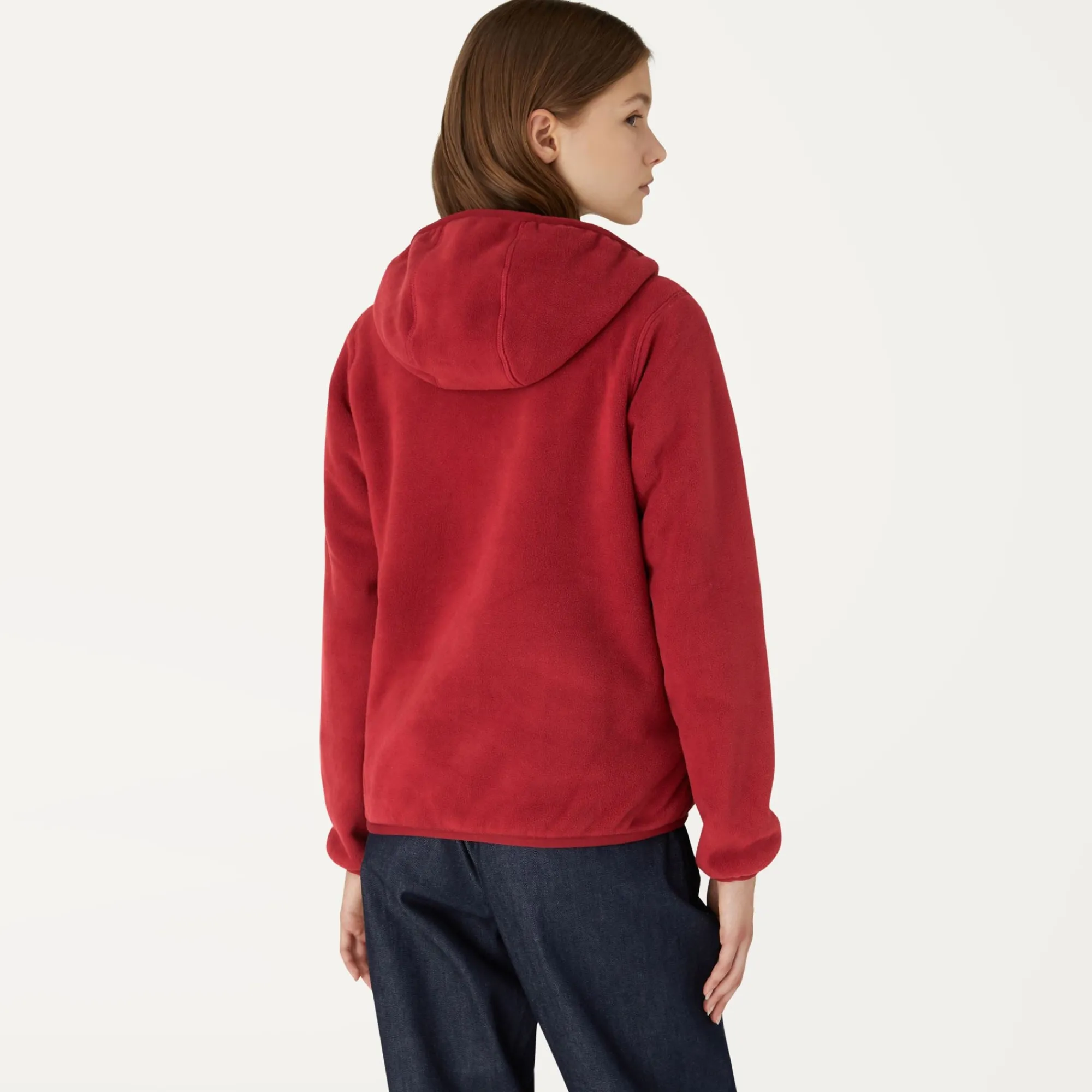 Outlet K-Way LILY POLAR REVERSIBLE Reddktomato-beigegrey