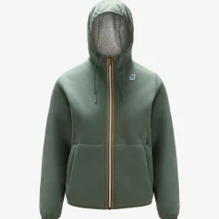 Hot K-Way LILY POLAR REVERSIBLE Greenlaurel-greylt