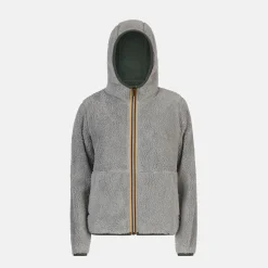 Hot K-Way LILY POLAR REVERSIBLE Greenlaurel-greylt