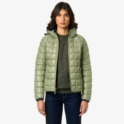 Discount K-Way LILY ST THERMO REVERSIBLE Blued-greens