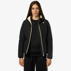 Hot K-Way LILY ST WARM REVERSIBLE Blackp-beigee